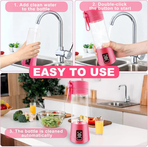Portable Blender with USB Rechargeable Mini Fruit Juice Mixer, Personal Size Blender