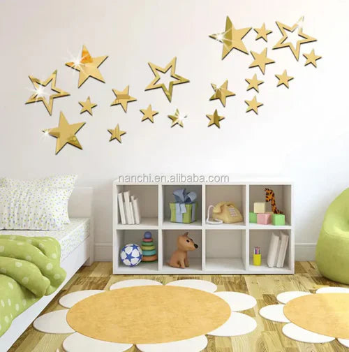 3D Acrylic Decor Mirror Wall Sticker for Dining Room Wall Decor for Dining Room Wall Decor