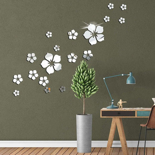 3D Acrylic Decor Mirror Wall Sticker for Dining Room Wall Decor for Dining Room Wall Decor