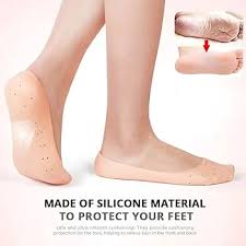 Anti Crack Full Length Silicone Foot Protector Moisturizing Socks for Foot-Care and Heel Cracks, heel pain.