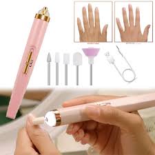 Salon Nails Kit, Electronic Rechargeable Nail File and Full Manicure and Pedicure Tool, Electronic Rechargeable Nail File, Buffer, Cuticles and Nail Polish Remover