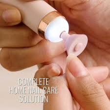 Salon Nails Kit, Electronic Rechargeable Nail File and Full Manicure and Pedicure Tool, Electronic Rechargeable Nail File, Buffer, Cuticles and Nail Polish Remover