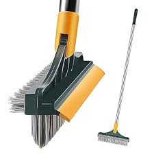 3 in 1 Floor Scrubber Wiper Brush, 3 In 1 V Shaped Cleaning Brush, Floor Scrub Magic Broom With Long Handle, Floor Cleaning Brush, Long Handle Stiff Broom