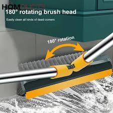 3 in 1 Floor Scrubber Wiper Brush, 3 In 1 V Shaped Cleaning Brush, Floor Scrub Magic Broom With Long Handle, Floor Cleaning Brush, Long Handle Stiff Broom