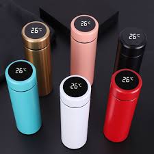 500ML LED Temperature Display Bottle, Stainless Steel Intellective Thermos with Double Bottom, Smart Vacuum Insulated Water Bottle, Digital Water Bottle - Temperature Display Vacuum Insulated, Thermos Flask Made of Premium Stainless Steel