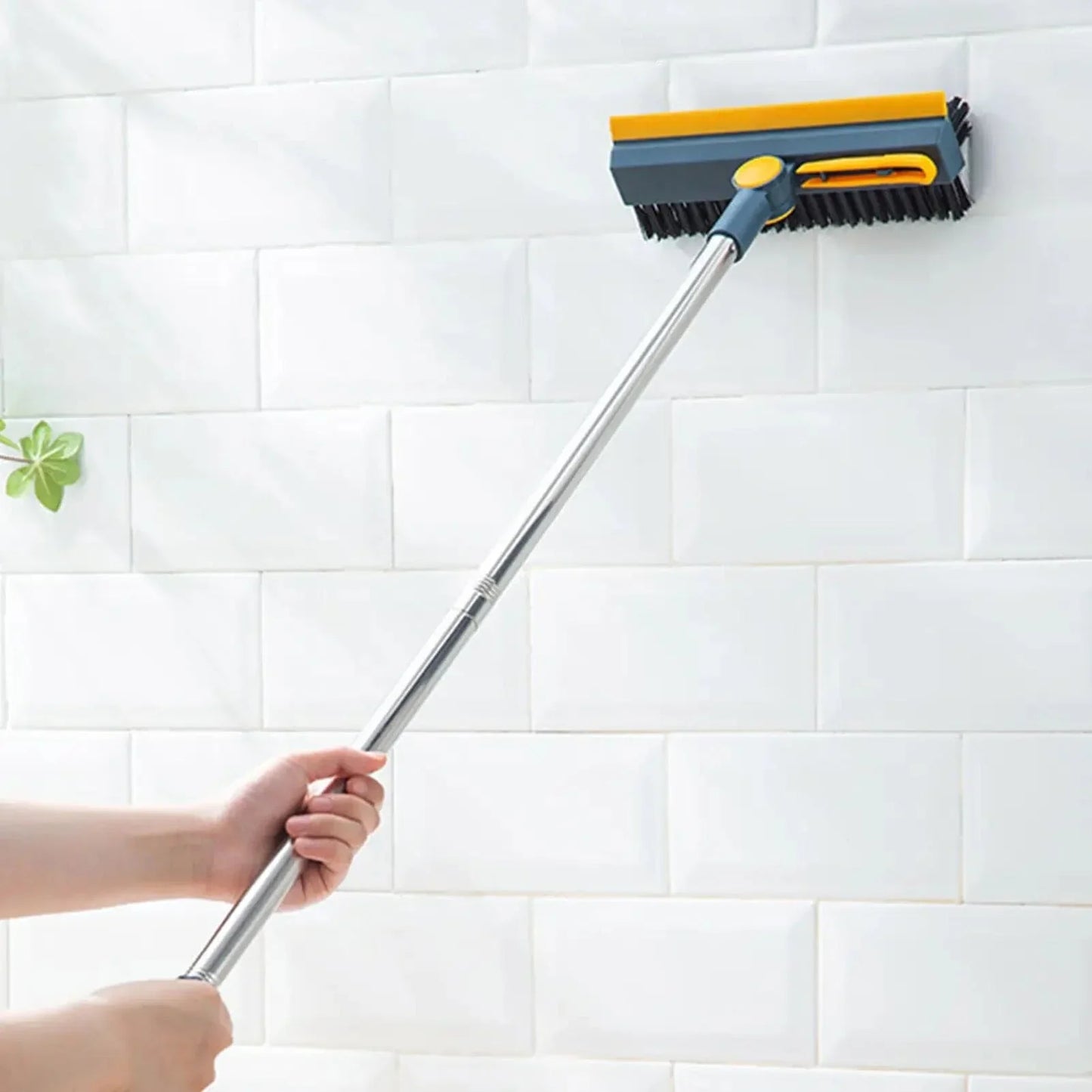 3 in 1 Floor Scrubber Wiper Brush, 3 In 1 V Shaped Cleaning Brush, Floor Scrub Magic Broom With Long Handle, Floor Cleaning Brush, Long Handle Stiff Broom