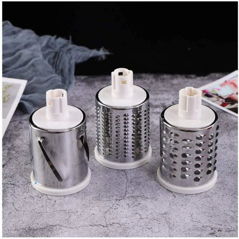 Table Top Drum Cutter, Manual Vegetable Cutter Slicer ,3 in1 Slicer,3 In 1 Vegetable Slicer And Cutter, grater, 3 in 1 Manual Vegetable Cutter Slicer and Peeler, Fruit and Vegetable Cutter and Chopper, for Cucumber, Carrot, Potato and Cheese