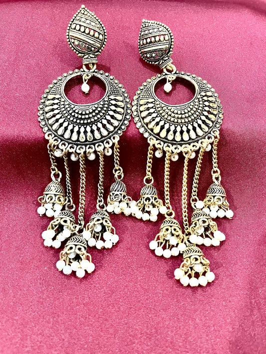 Trending Bell tasal Dark Golden Vintage Jhumkay