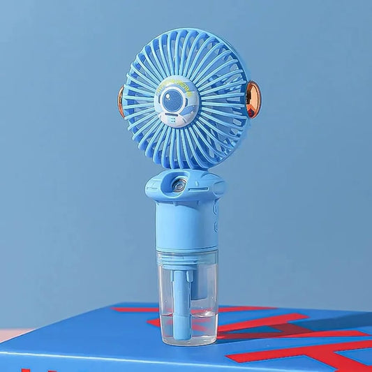 Portable Hand Fan Rechargeable Table Small Mini  Fan With Mist Spray Humidifier for Hot Summer, Mini Handhold Portable Spray Fan