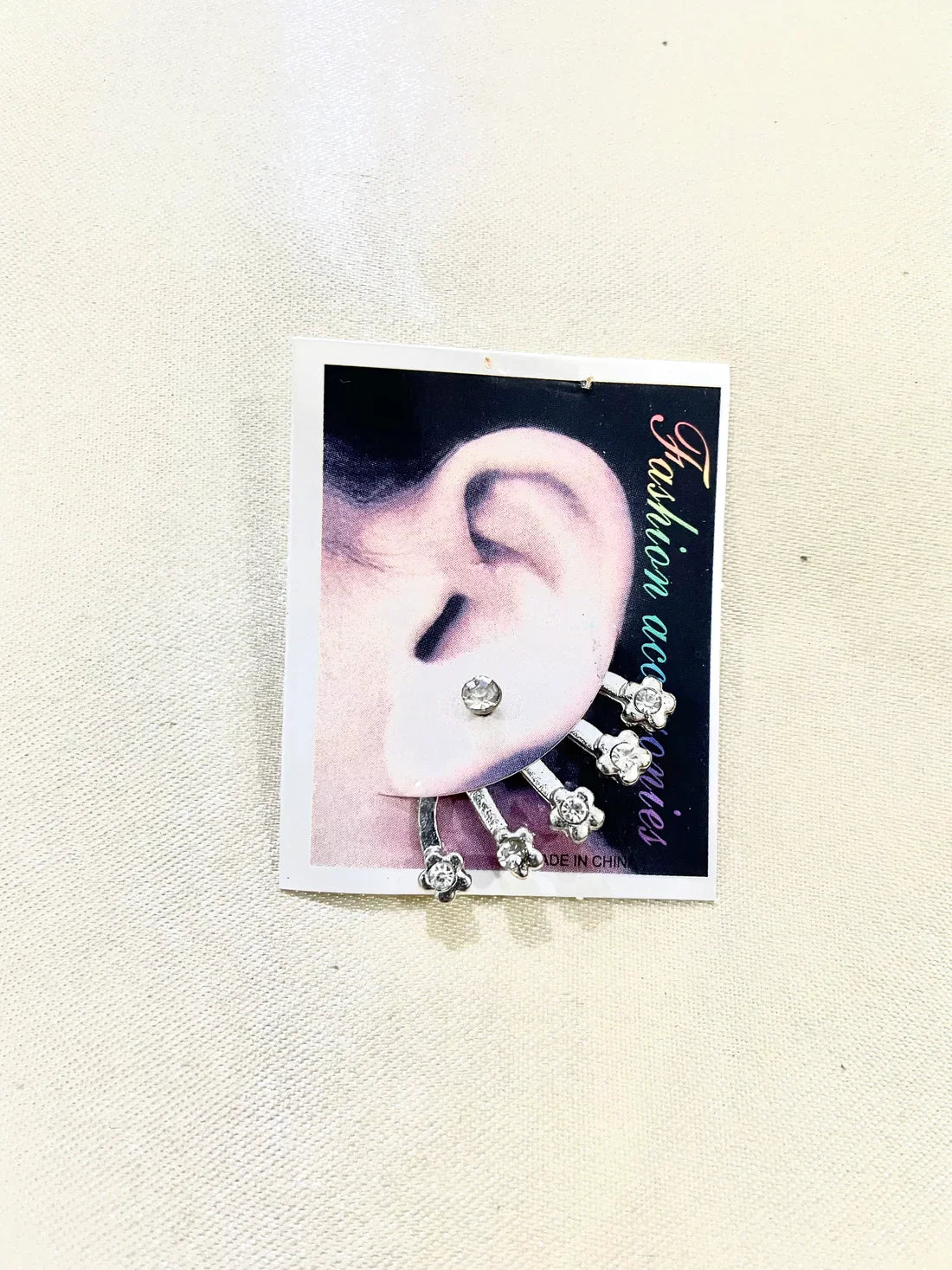 Diamond cluster cocktail earring pair