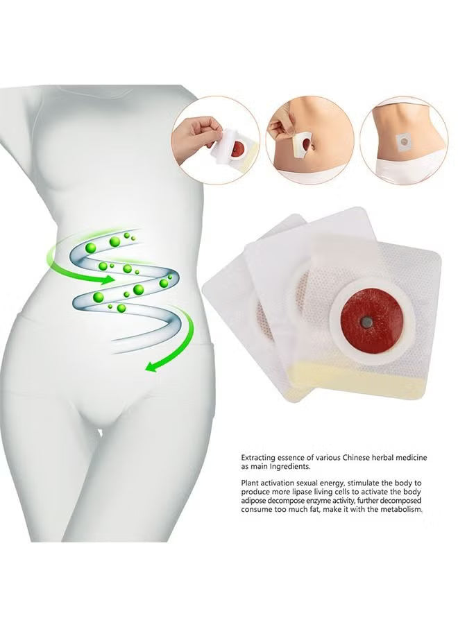 30Pcs Slimming Belly Patches for Weight Loss – Natural Fat Burning Navel Stickers with Wormwood Essence – Belly Waist Plaster for Belly Button Care, Fat Burning Stickers for Effective Body Contouring