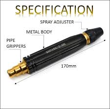 Water pressure noozle  Metal Body, High Pressure Metal Adjustable Nozzle Water Spray Gun For Car Wash And Home Gardening Tool