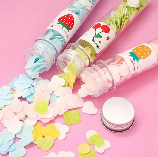 Silver Cap with *Fragrance  Tube Packing Flower Paper Soap , Scented Flower Paper Soap Bottle , Fruit Paper Soap, Scented Tube Soap, Tube Paper Soap With Metal Cap, Hand Paper Soap(Pack Of 3)