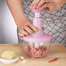 2.0L Hand Chopper, Food Processor,1500ml, Mini Cup Food Processor , Chopper Food Processor, Mini Cup Food Processor, Press Start Quick Operation, 3-Blade Double Layer Thickening Transparent Bowl